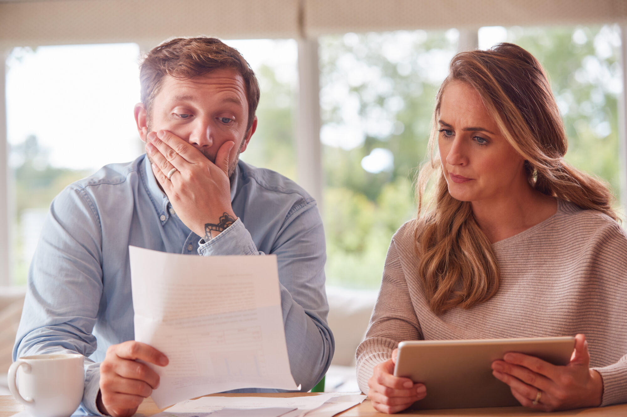 Worried couple