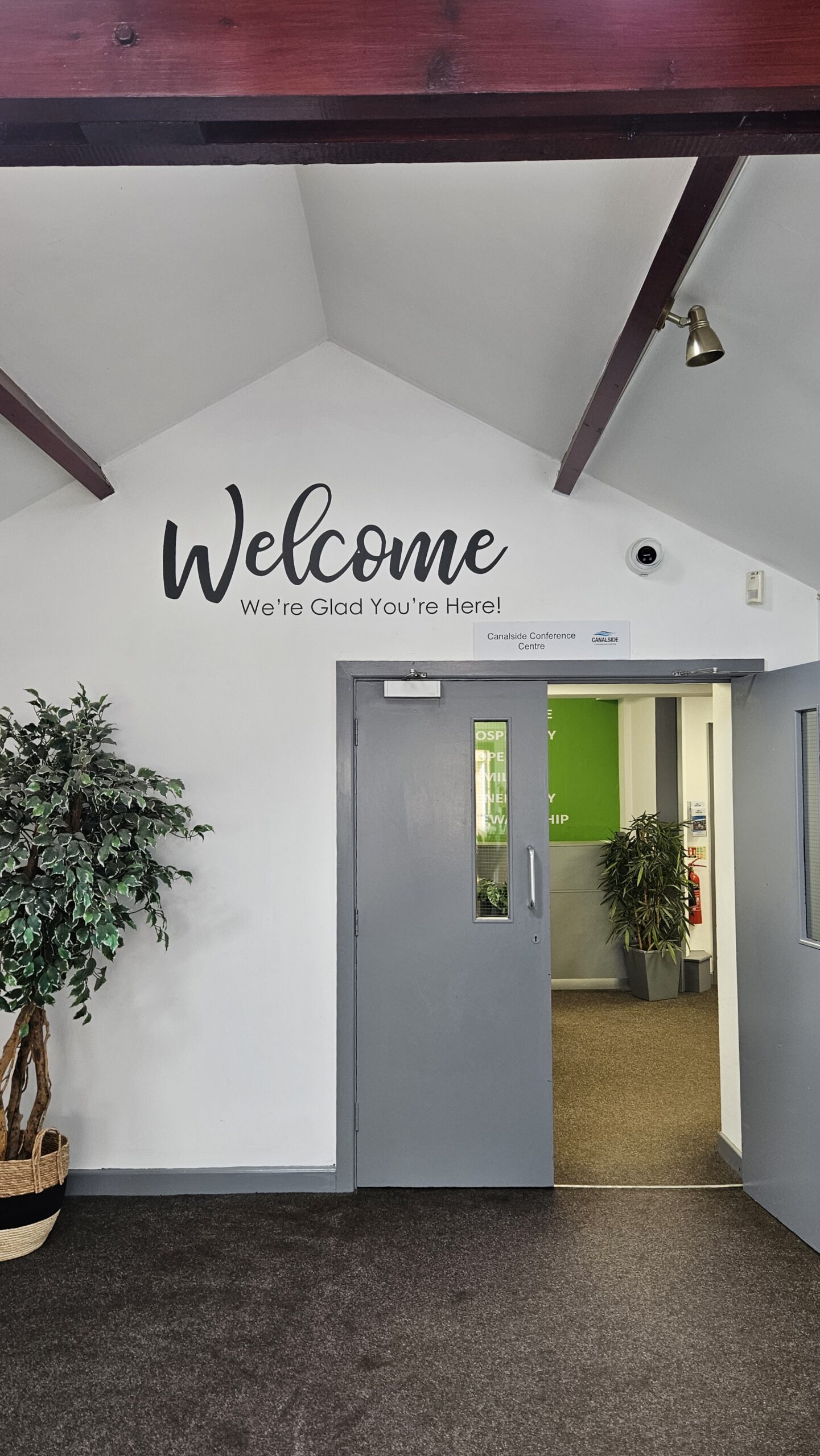 The entrance to Canalside Conference Centre